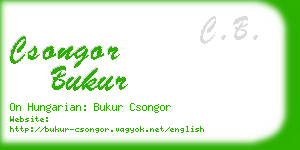 csongor bukur business card